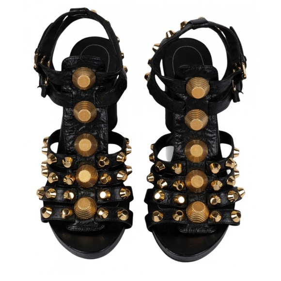 Balenciaga Gold Gladiator Sandals - Picture 1 of 10